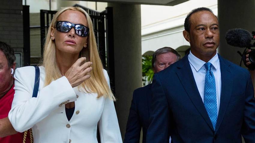 Apoyado por Vanessa Trump, Tiger Woods acude ante el juez por su incidente de tránsito y recibe un duro castigo
