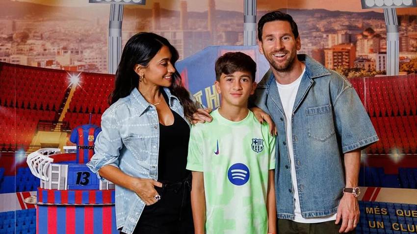 Lionel Messi responde a los rumores sobre el futuro de su hijo Thiago en la Sub-14 del Barcelona
