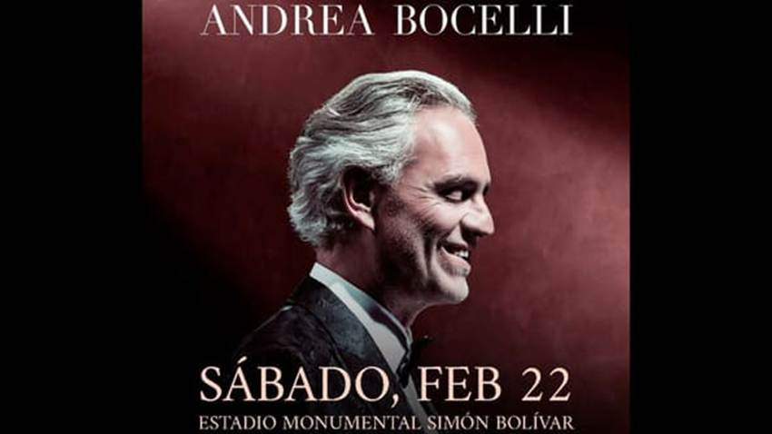 Andrea Bocelli volverá a Venezuela con un concierto monumental