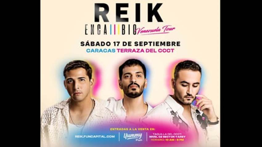 Caracas está lista para recibir a Reik en su gran concierto