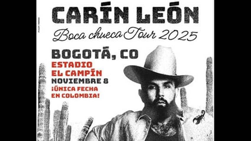 Carin León llegará con su “Boca Chueca Tour 2025” a Bogotá