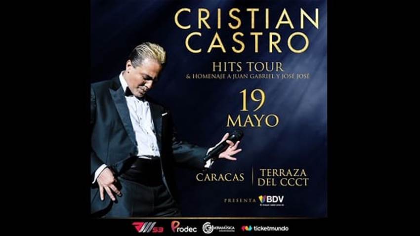 Cristian Castro enamorará a Caracas el 19 de mayo