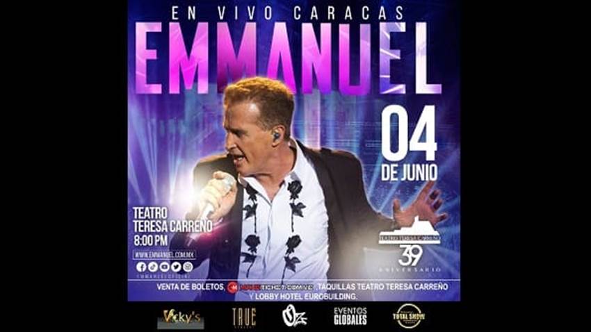 Emmanuel vuelve a Venezuela para presentar su tour “Toda La Vida”