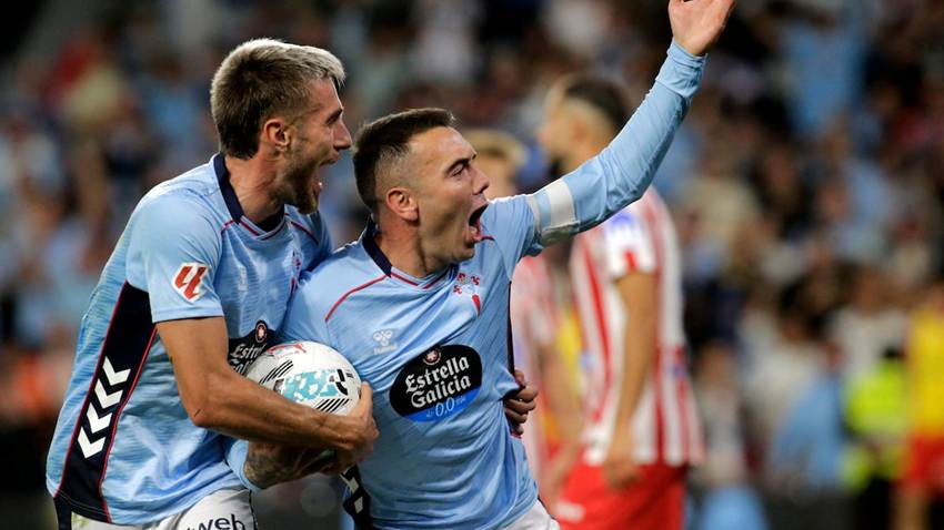 Un histórico Iago Aspas empata y enfría al Atlético