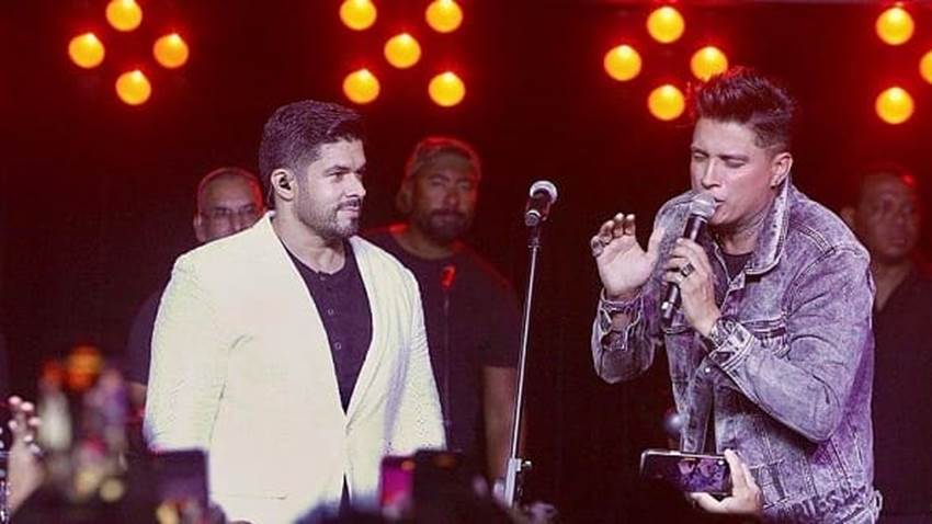 Juan Miguel celebra junto a Jerry Rivera y Eddy Herrera