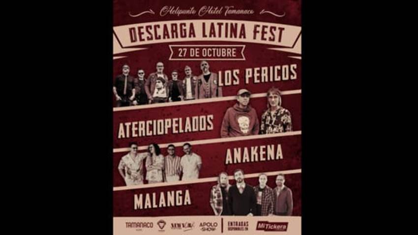 “Descarga Latina Fest 2022” presentará a Los Pericos, Aterciopelados, Anakena y Malanga