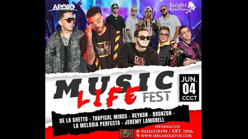El “Music Life Fest” llegará a Caracas en el CCCT