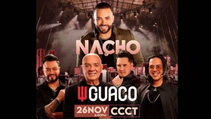 Nacho y Guaco ¡Se unen en el gran concierto del año en la terraza del CCCT!