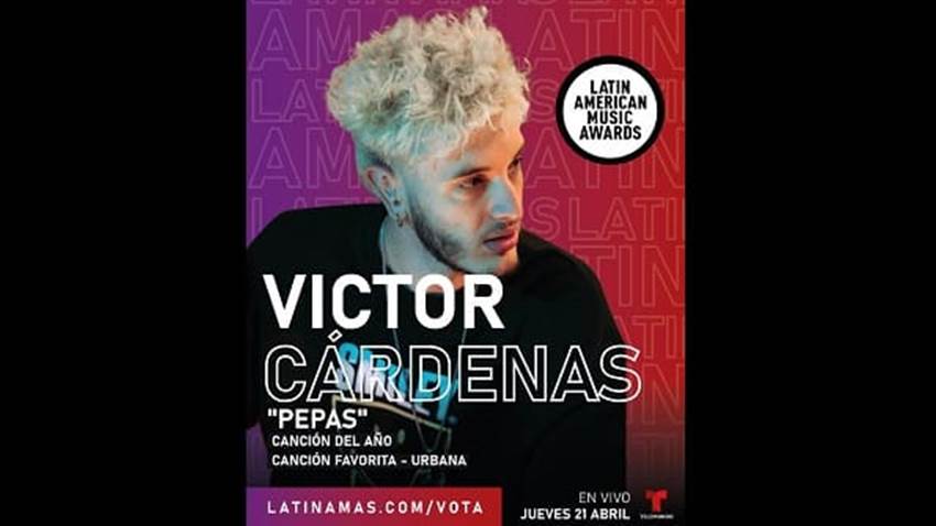 El tema “Pepas” de Víctor Cárdenas es nominado en los Latin American Music Awards 2022